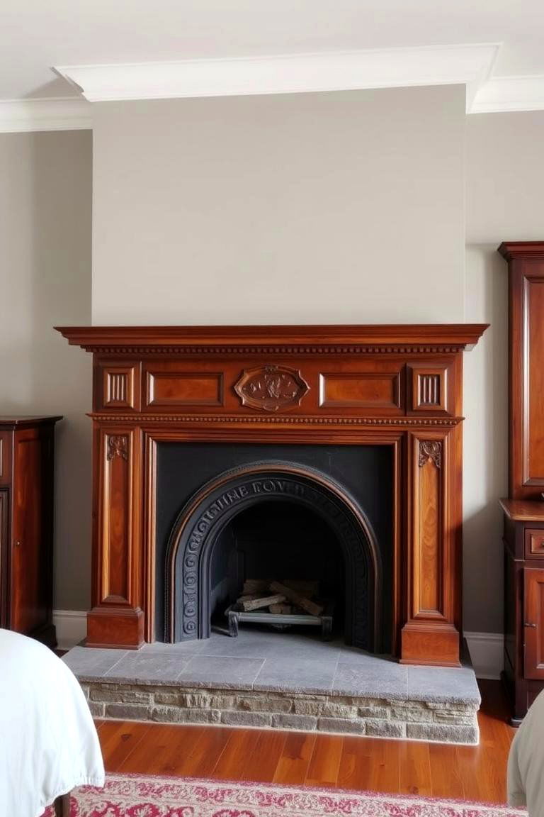Traditional Mantelpiece Warmth - 24 Bedroom Fireplace Ideas