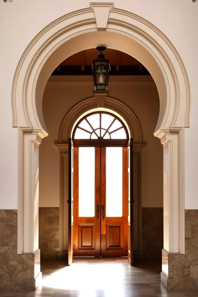 Traditional Moorish Arches - 24 Spanish Style Front Door Ideas