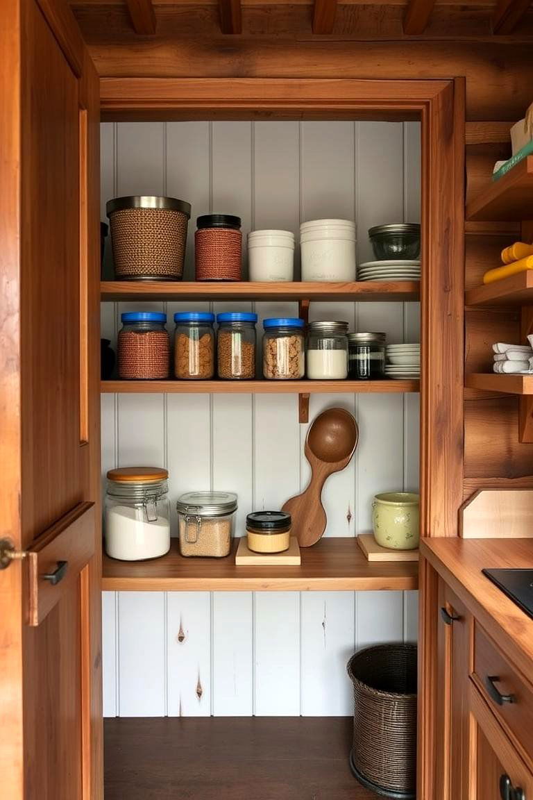 Traditional Pantry Storage - 24 Cabin Kitchen Ideas