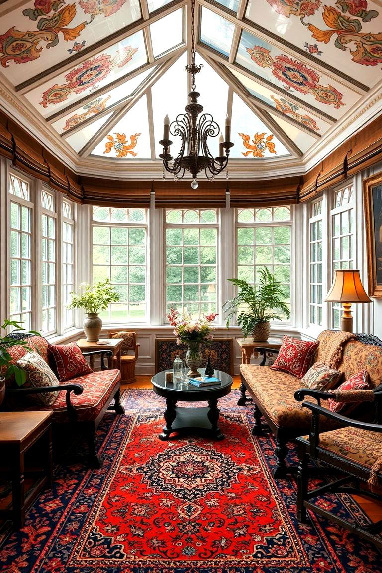 Traditional Persian Rugs Infusing Culture - 24 Victorian Sunroom Ideas