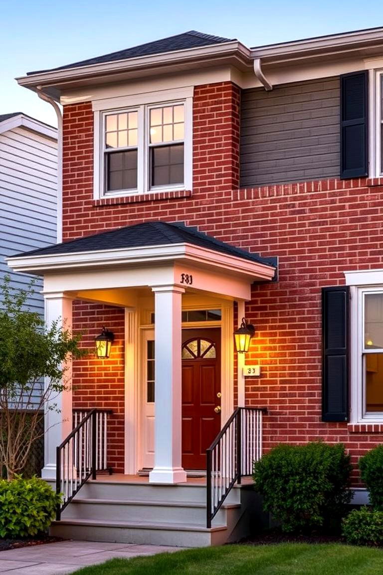 Traditional Revival Combo - 24 Vinyl Siding and Brick Combinations