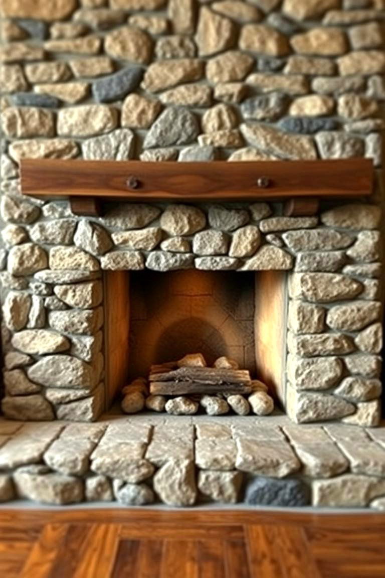 Traditional Stone Hearth with a Twist - 24 Stacked Stone Fireplace Ideas