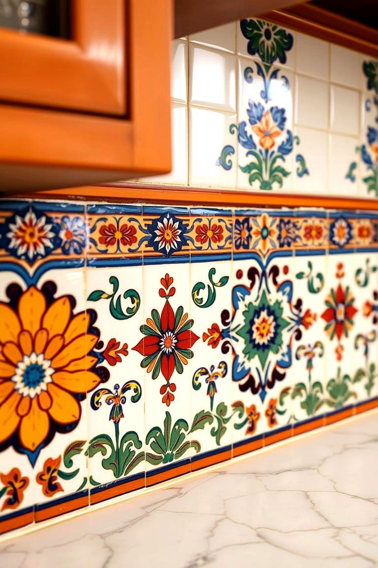 Traditional Talavera Backsplash - 24 Mexican Outdoor Kitchen Ideas