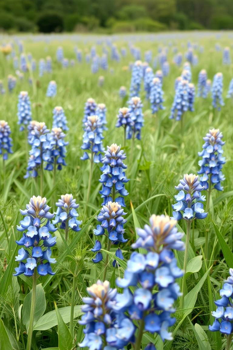 Traditional Texas Bluebonnet Display - 24 Front Yard Texas Flower Bed Ideas