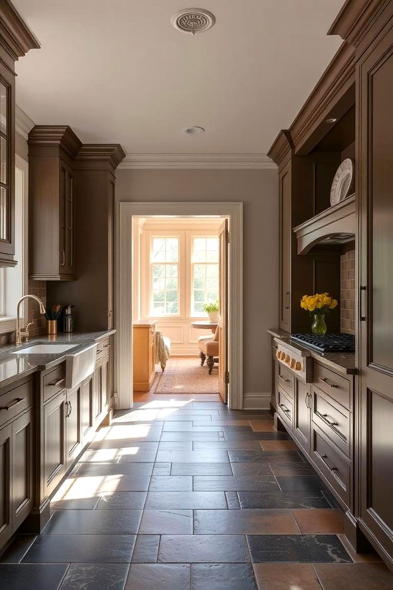 Traditional Timeless Sophistication - 24 Kitchens With Slate Floors