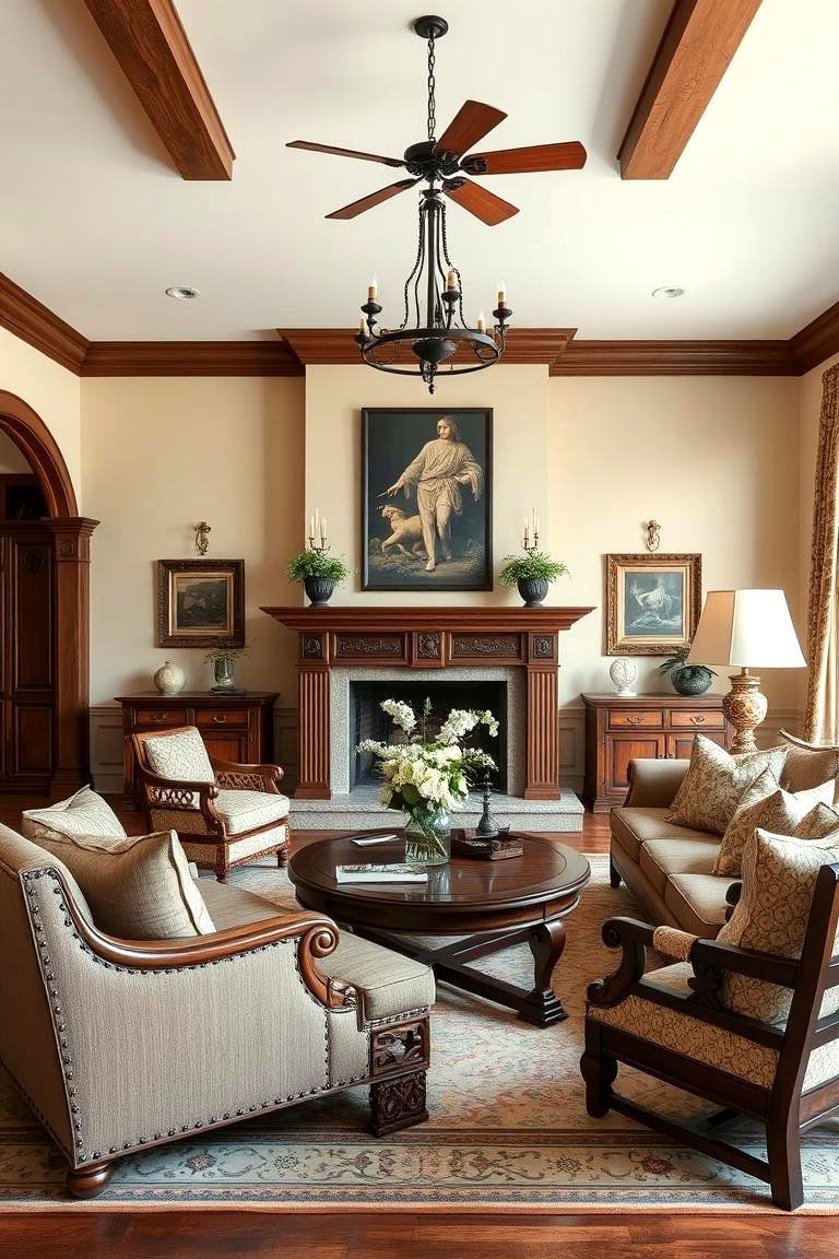 Traditional Tuscan Furniture Charm - 24 Tuscan Living Room Ideas