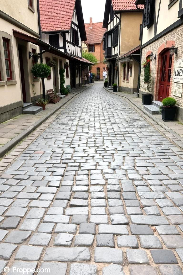 Traditional Village Walk - 24 Cobble Stone Walkway Ideas