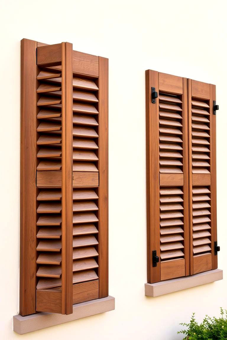 Traditional Wooden Shutters - 24 spanish bungalow exterior ideas