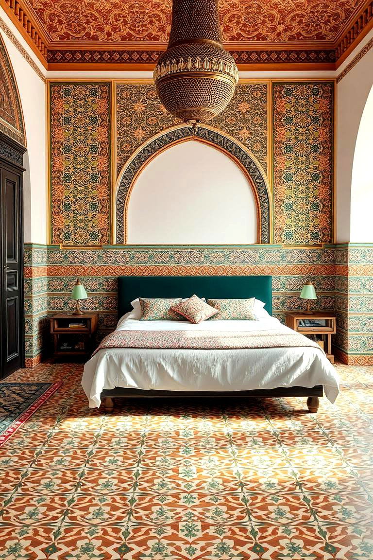 Traditional Zellige Tiles - 24 Moroccan Themed Bedroom Ideas