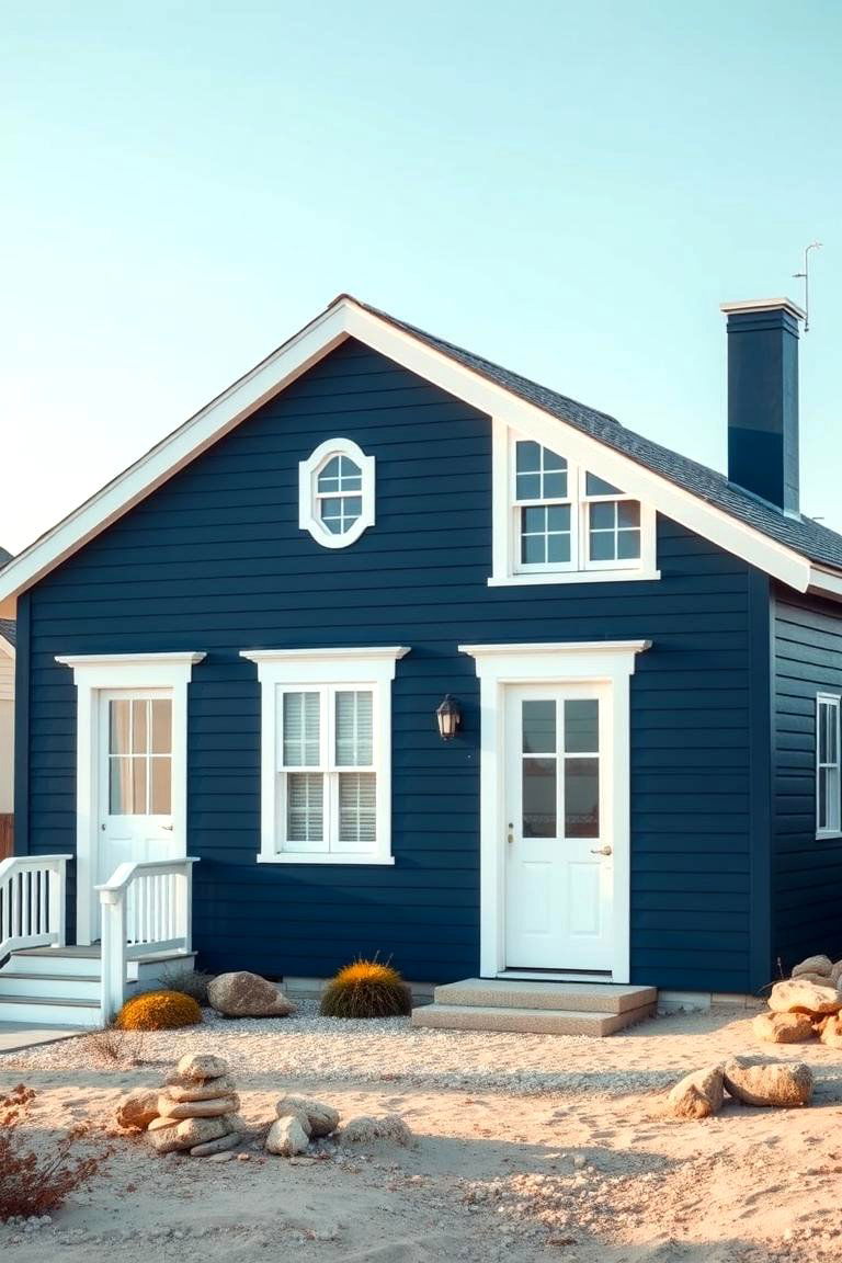 Tranquil Blues for a Relaxing Vibe - 24 Exterior House Color Schemes With Sage Green Siding