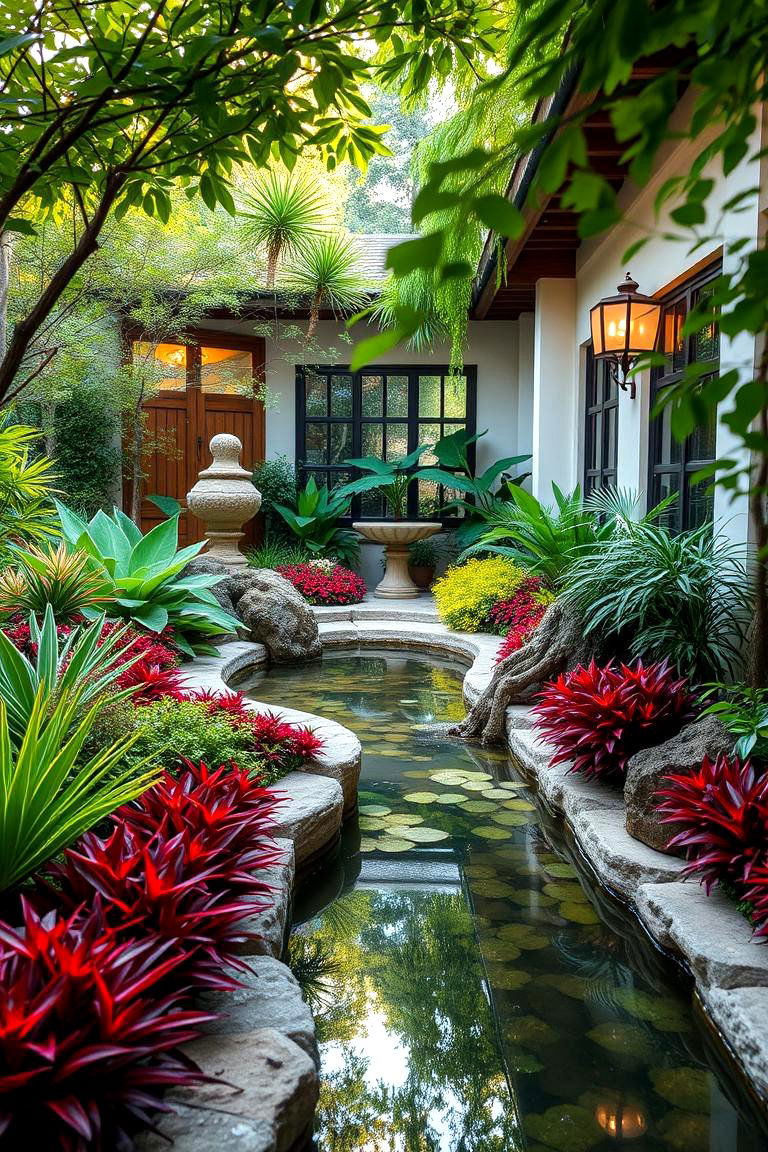 Tranquil Garden Oasis - 24 Aesthetic House Exterior Ideas
