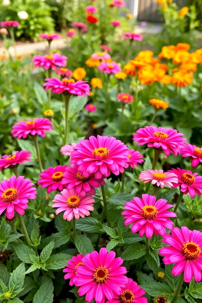 Tranquil Pink Zinnia Zone - 24 Pink Garden Ideas