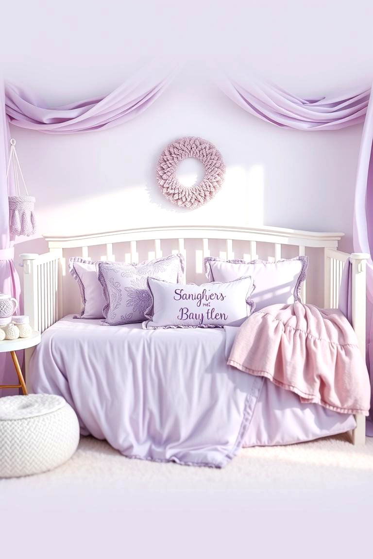 Tranquil Purple Bedding Accessories - 24 Purple Nursery Ideas