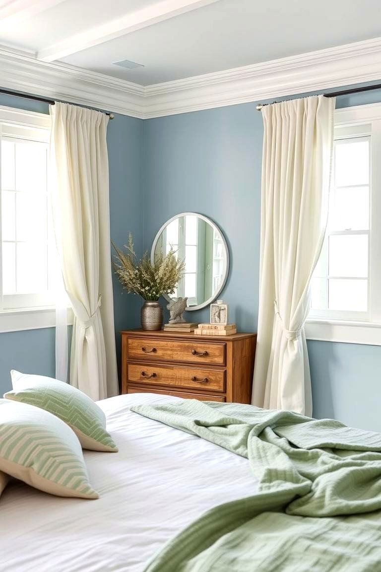 Tranquil Sea Breeze Bedroom - 24 blue and green bedroom ideas