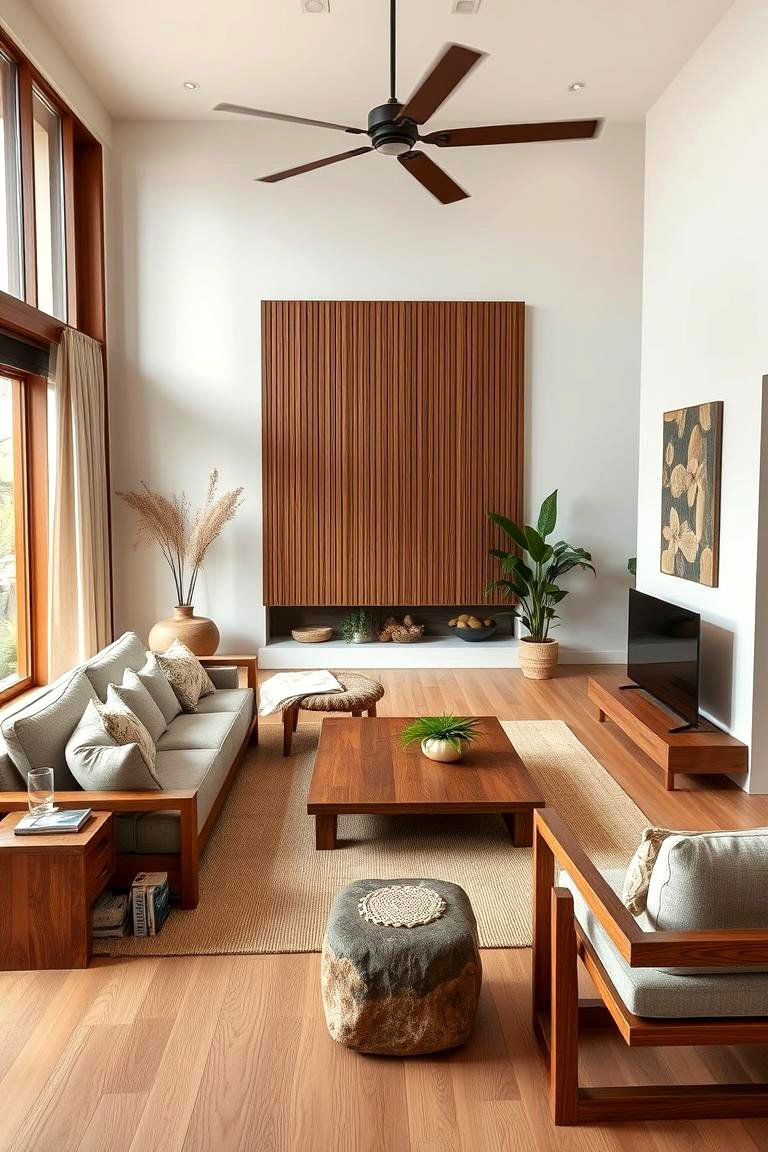 Tranquil Thai Minimalism - 24 Asian Living Room Ideas