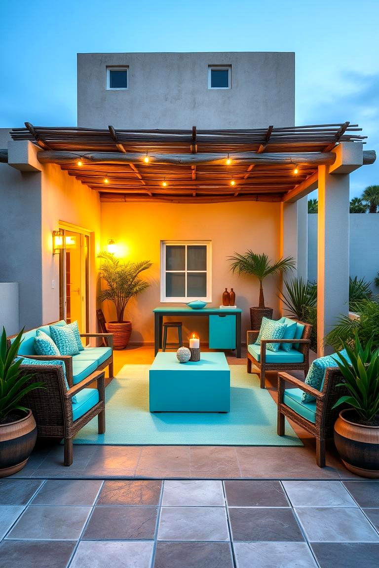 Tranquil Turquoise Terrace - 24 Colorful Room Ideas