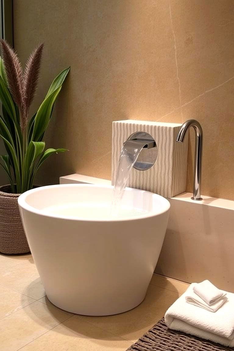 Tranquil Water Features - 24 Spa Like Bathroom Ideas