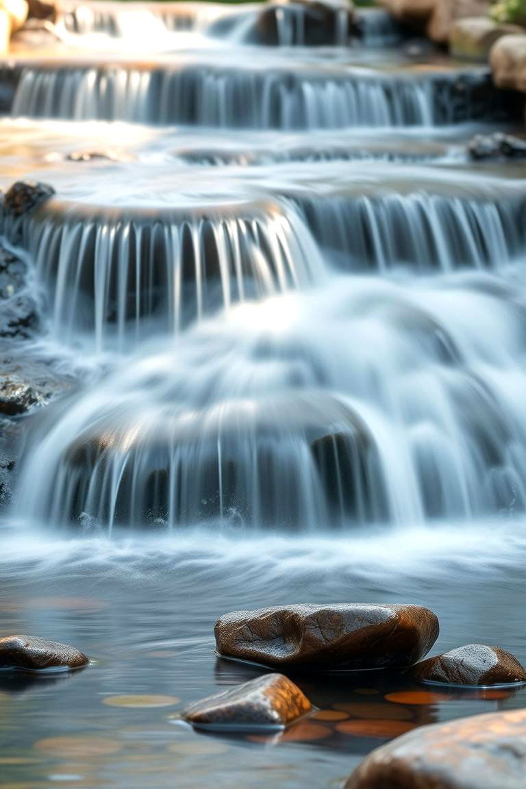 Tranquil Waterfall for Meditation - 24 Pondless Waterfall Ideas