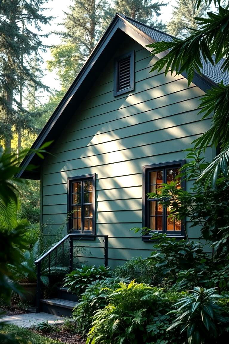 Tranquil and Restful Ambience - 24 Forest Green House With Black Trim