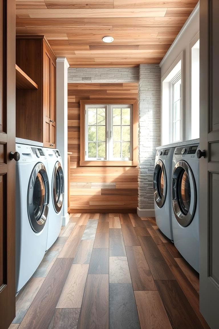 Transitional Mixed Materials - 24 Laundry Room Floor Ideas