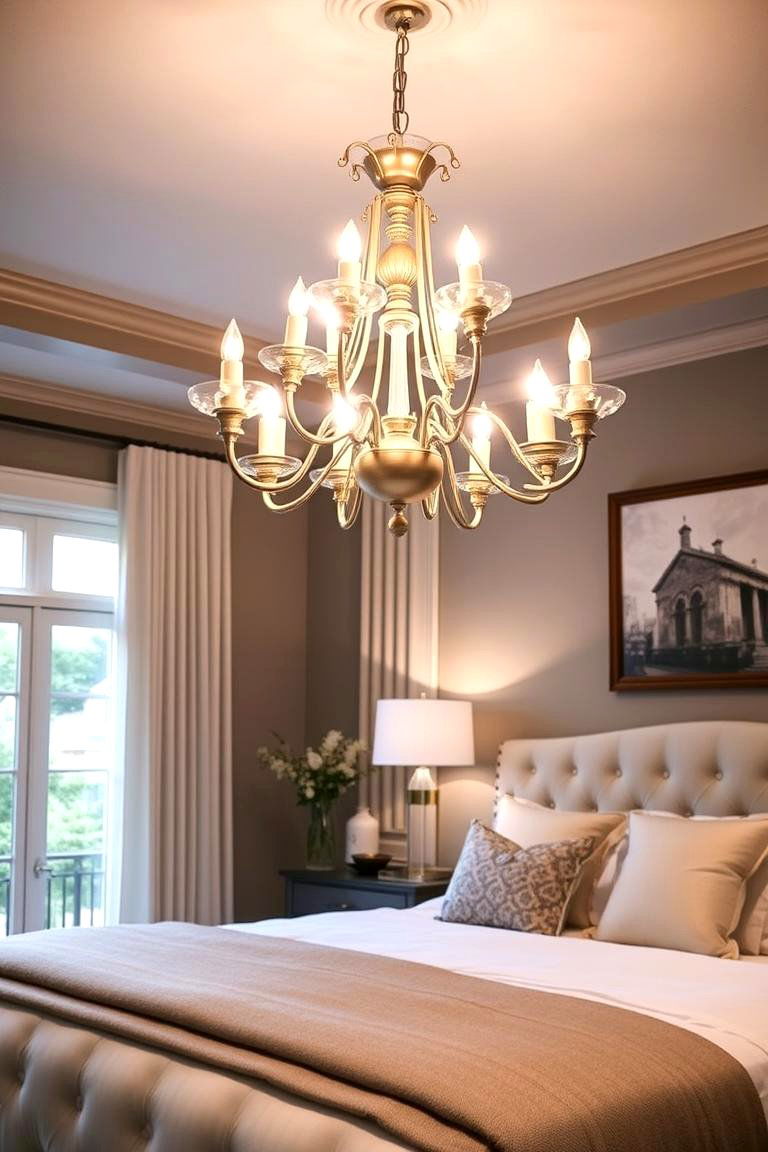 Transitional Statement Piece - 24 Bedroom Chandelier Ideas