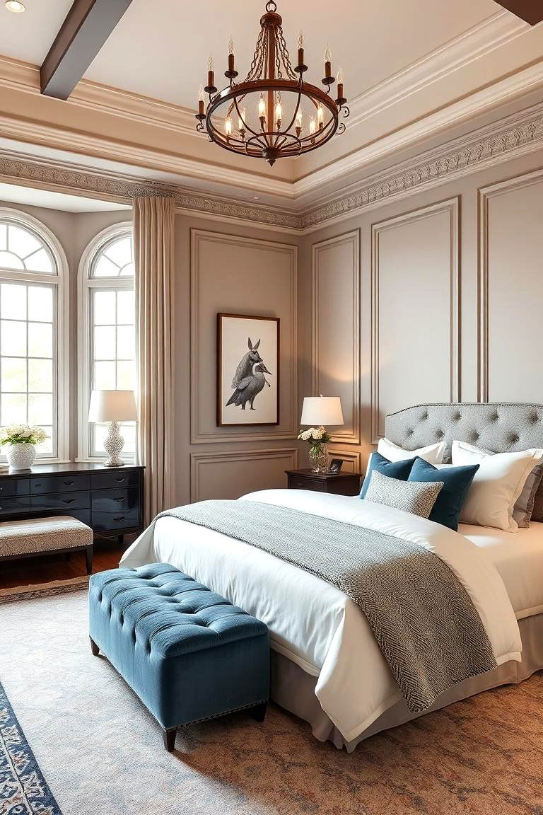 Transitional Style Blend - 24 L-shaped Bedroom Layout Ideas