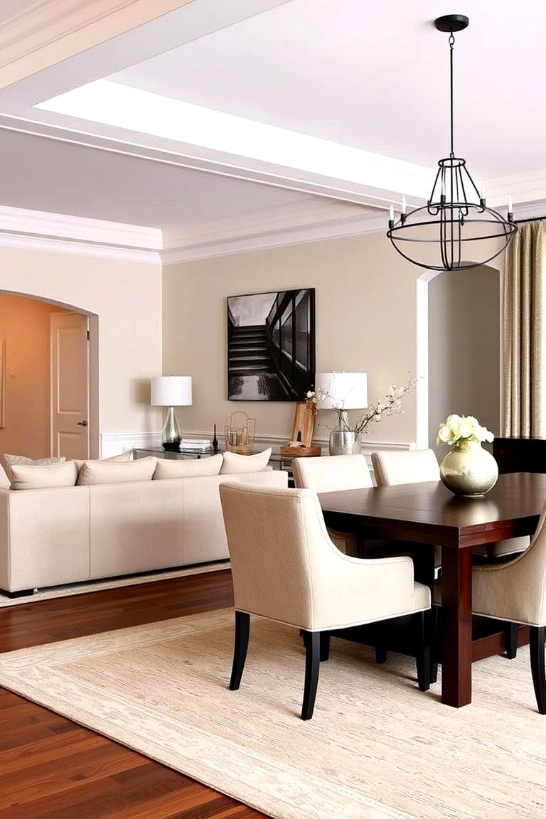 Transitional Style Blend - 24 Living Room Dining Room Combos