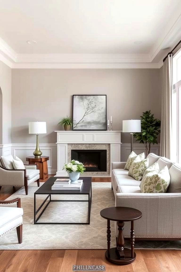 Transitional Style - 24 Aesthetic Living Room Ideas