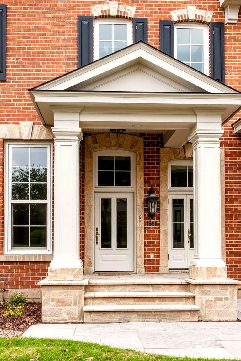 Transitional Timeless Beauty - 24 Brick Houses With Stone Accents