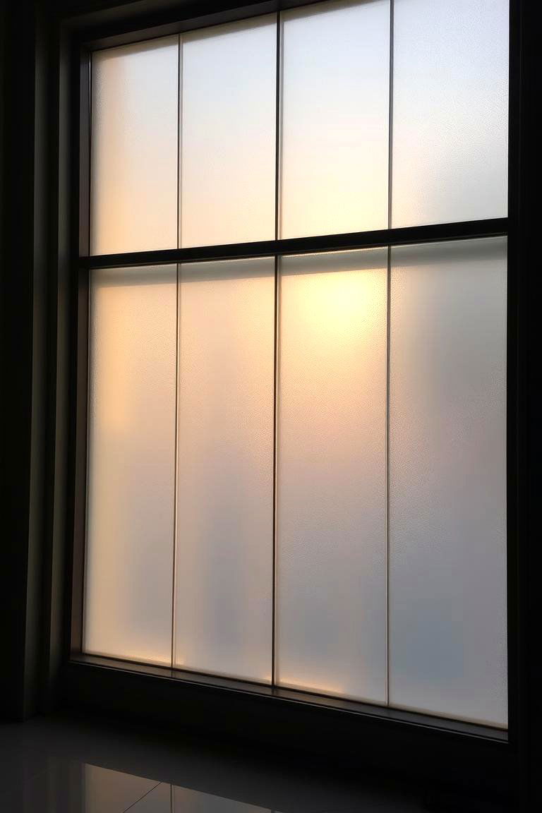 Translucent Frosted Elegance - 24 Bedroom Window Ideas