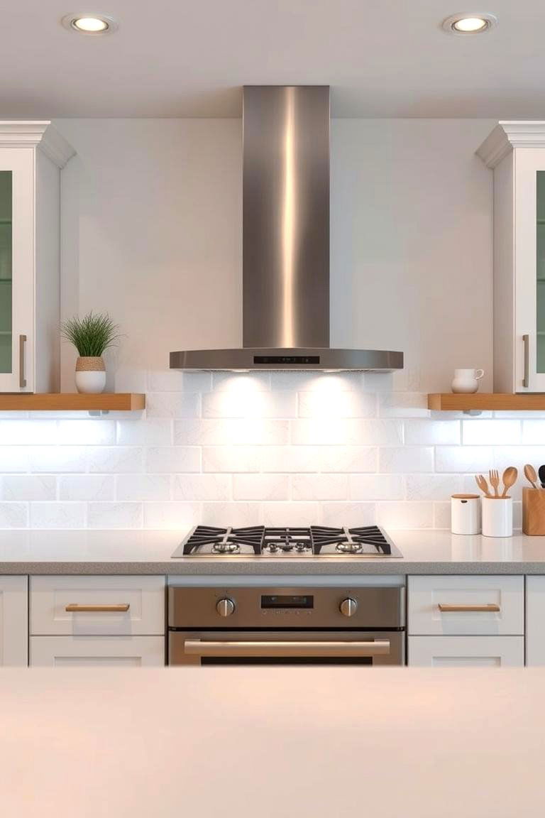 Translucent Frosted - 24 White Kitchen Backsplash Ideas