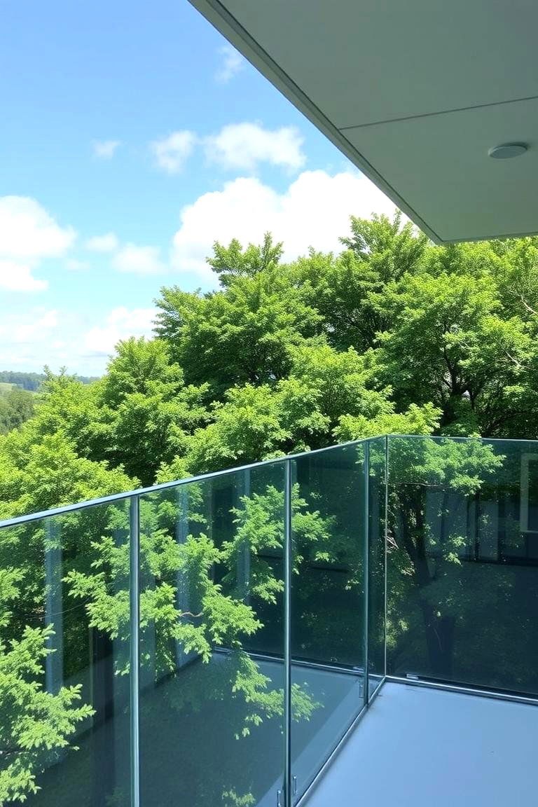 Transparent Acrylic Railings - 24 Balcony Railing Design Ideas