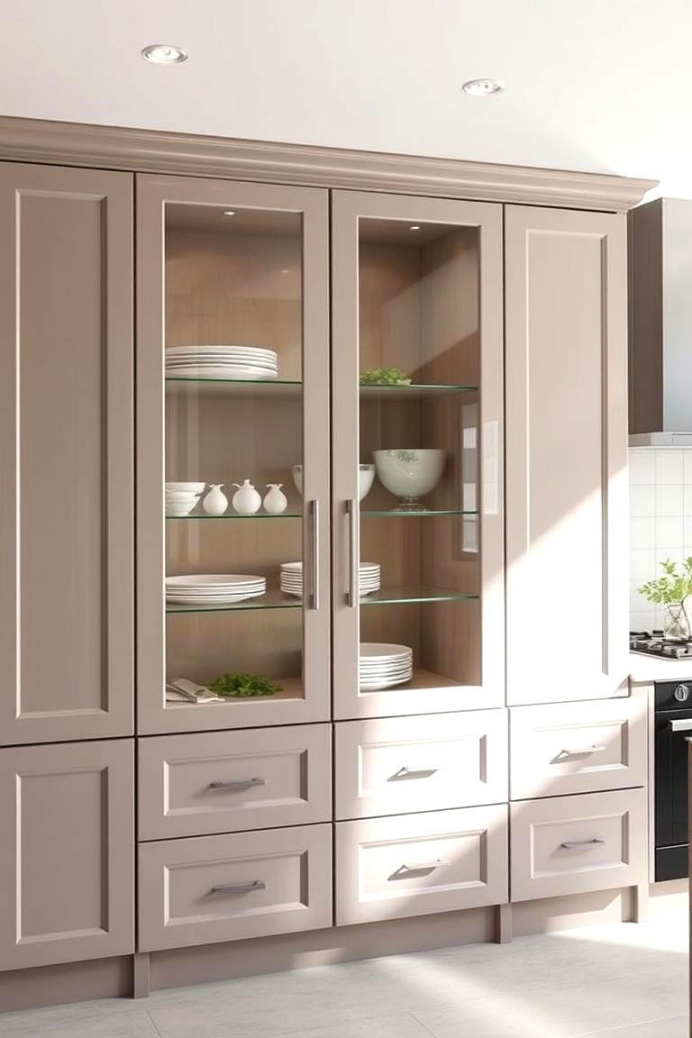 Transparent Glass Cabinets for Visual Clarity - 24 cabinet storage ideas