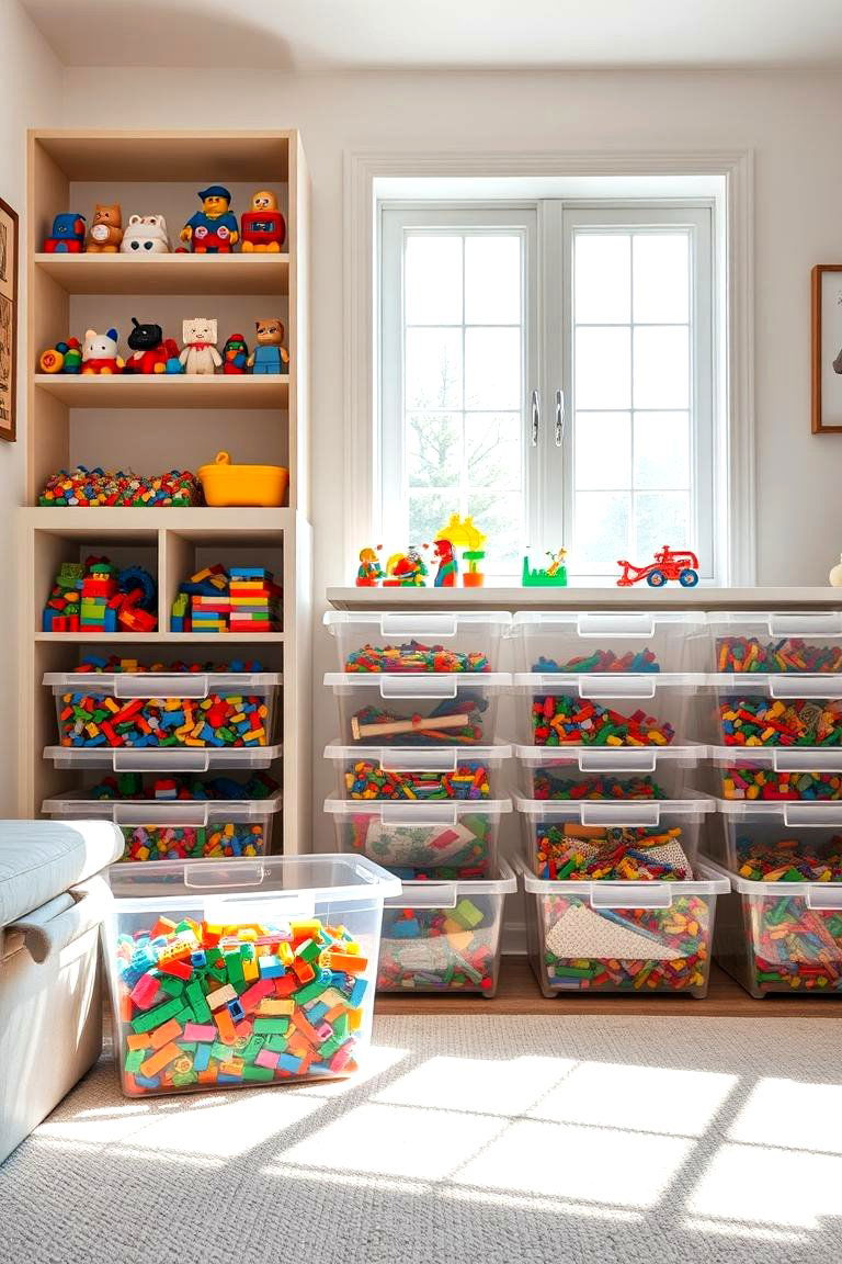 Transparent Storage Bins - 24 Lego Storage Ideas
