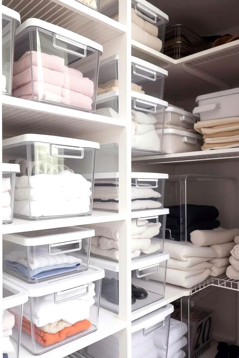 Transparent Storage Boxes - 24 Clothes Storage Ideas