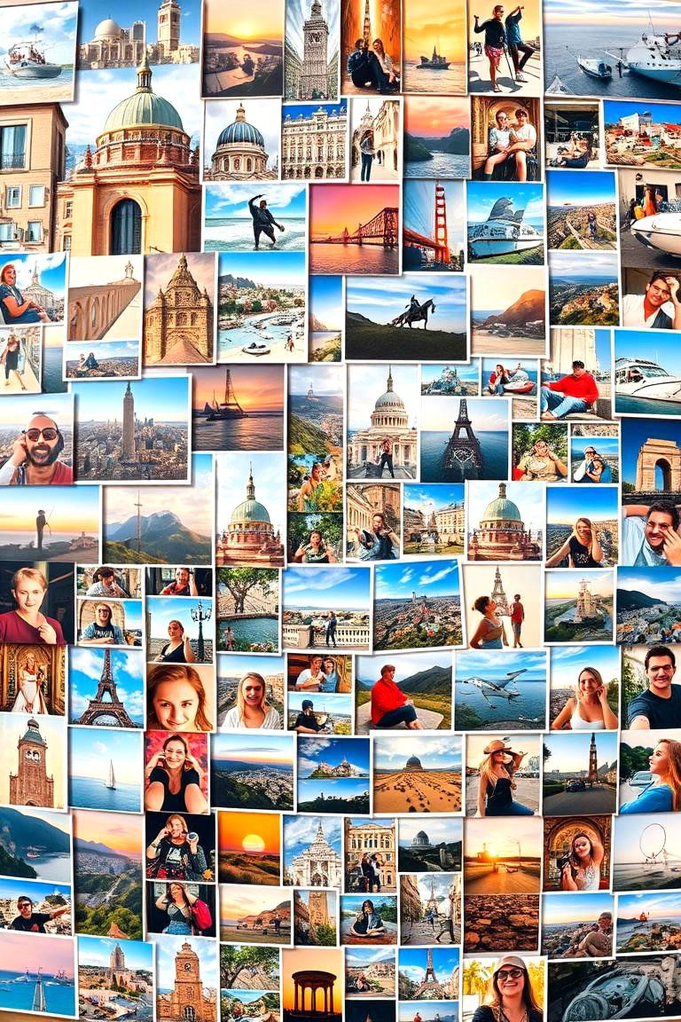 Travel Memories Mosaic - 24 Photo Wall Ideas