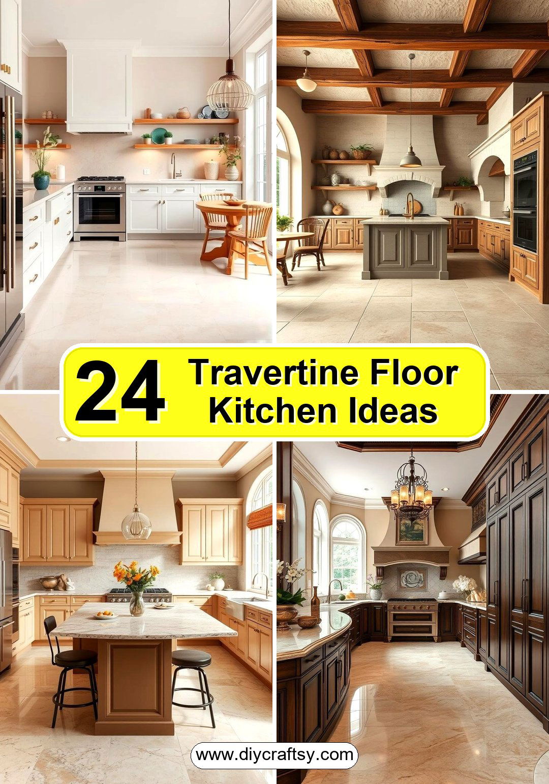 Travertine Floor Kitchen Ideas