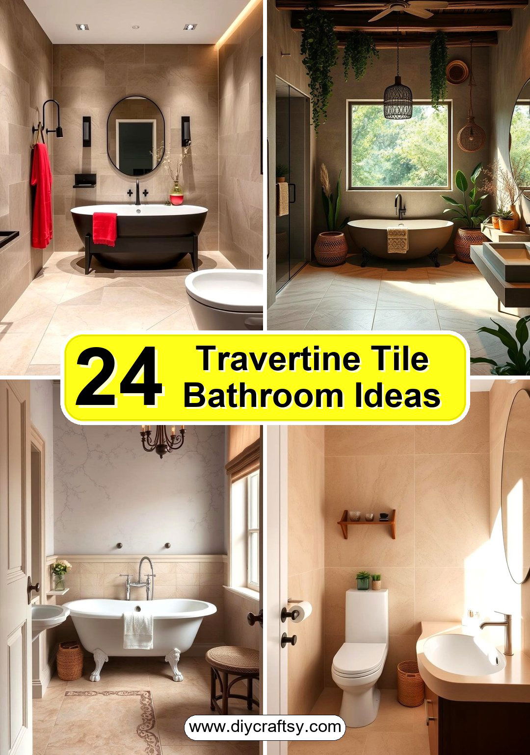 Travertine Tile Bathroom Ideas