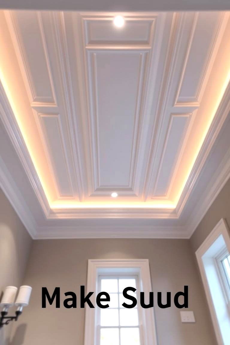 Tray Ceiling for Depth and Dimension - 24 Bathroom Ceiling Ideas