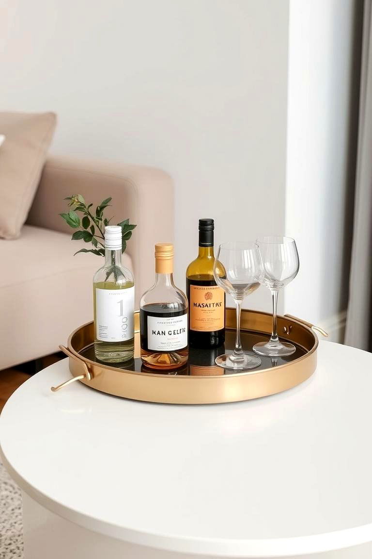 Tray Chic Bar - 24 Home Bar Ideas On A Budget