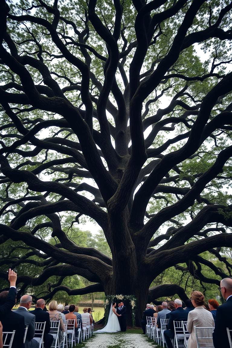 Tree Ceremony Setting - 24 Wedding Altar Ideas