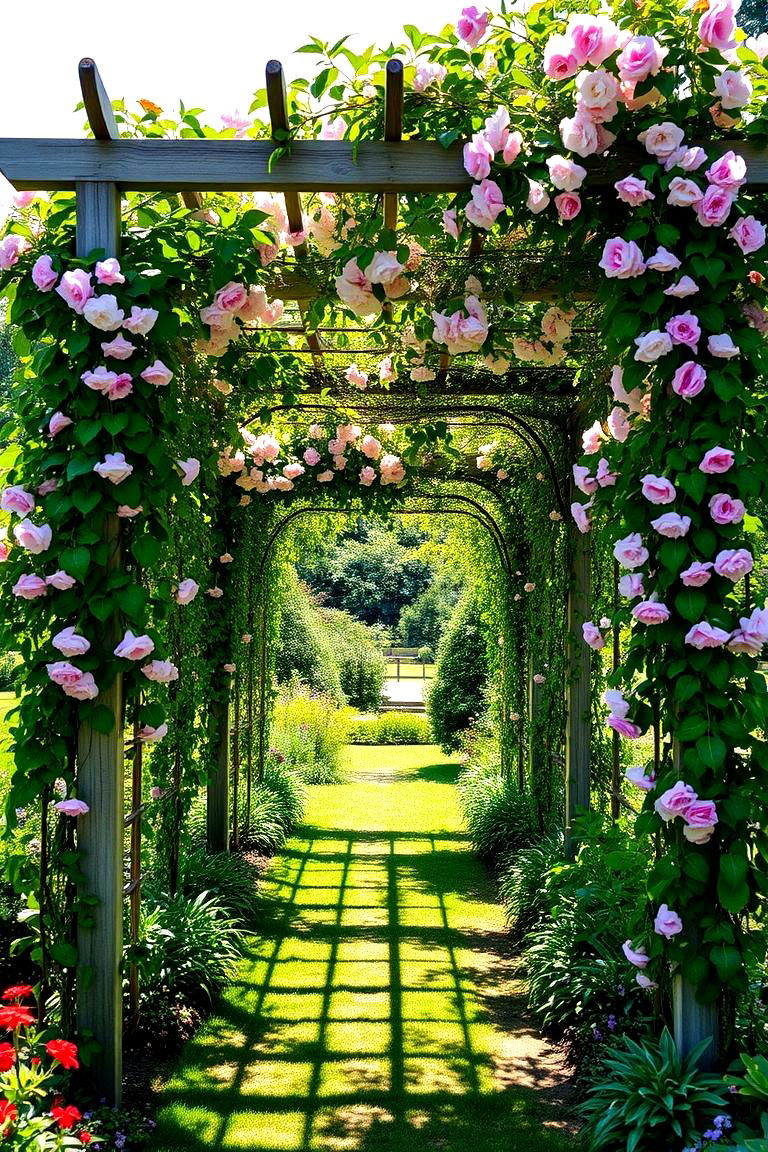 Trellis Covered Vines - 24 Garden Shade Ideas