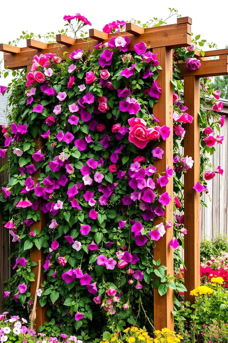 Trellises with Climbing Vines - 24 Backyard Privacy Ideas