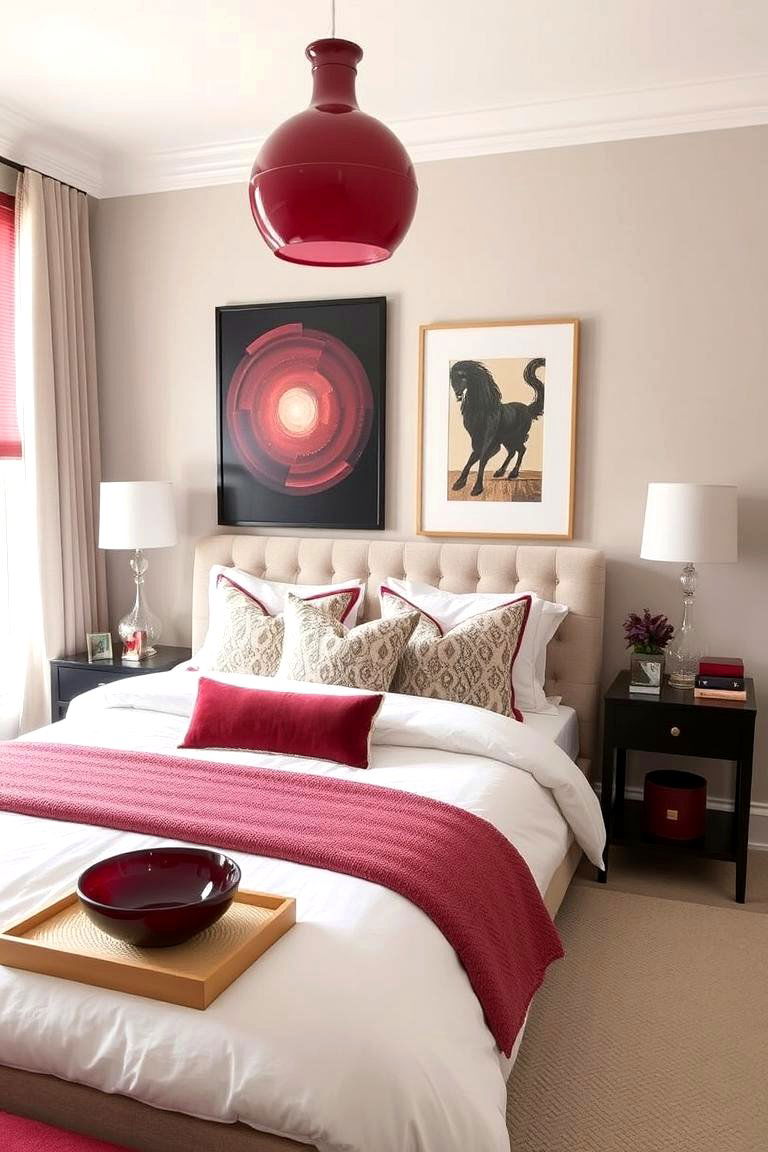 Trendy Burgundy Accessories - 24 Burgundy Bedroom Ideas