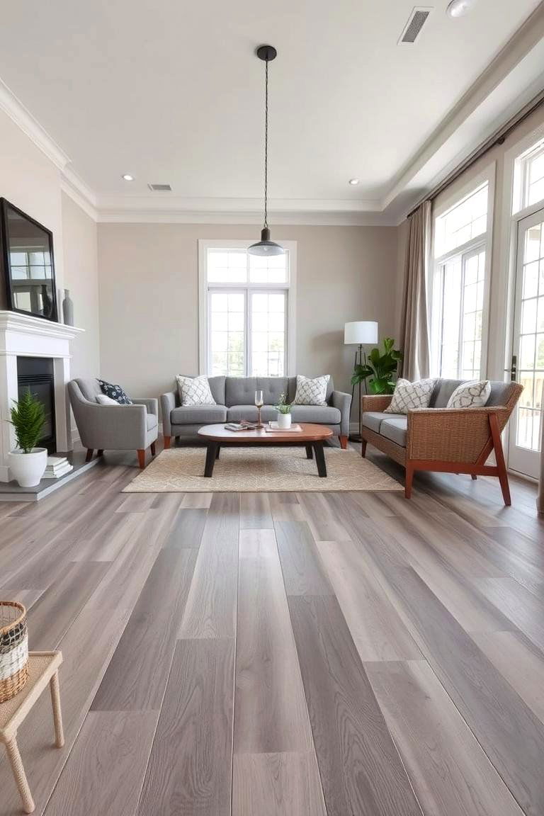 Trendy Gray Wash - 24 Wood Floor Colors