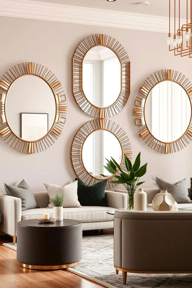 Trendy Rose Gold Decorative Mirrors - 24 Rose Gold Bedroom Ideas