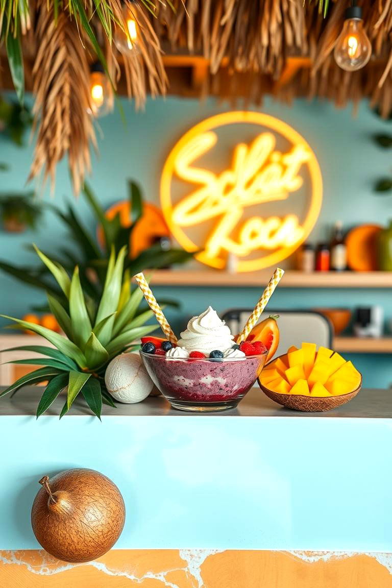 Tropical Acai Bowl Bar - 24 Breakfast Bar Ideas