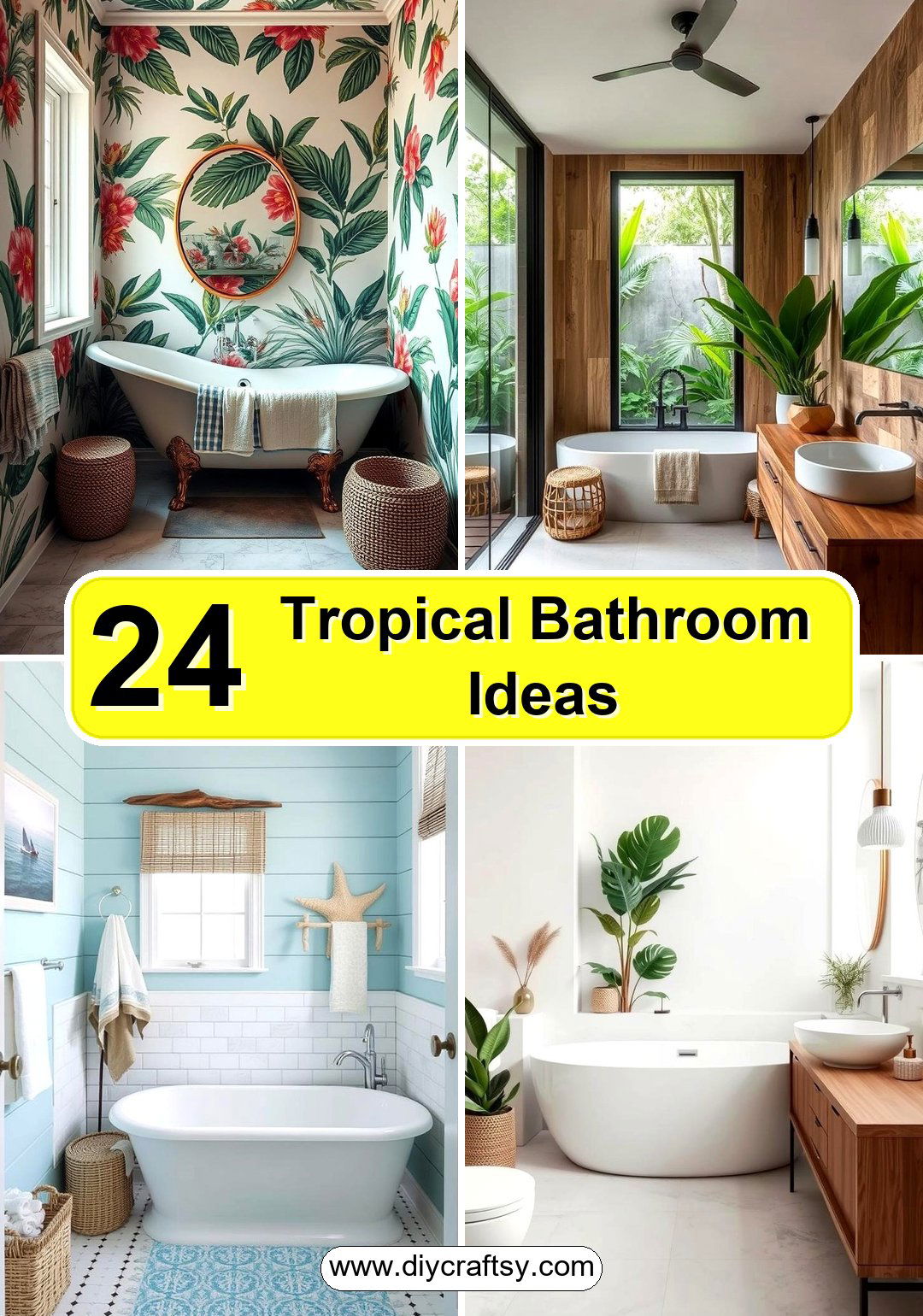 Tropical Bathroom Ideas