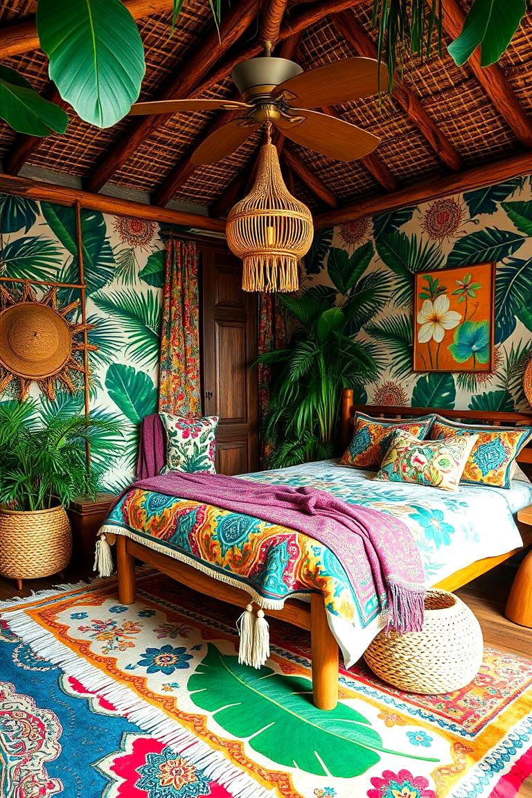 Tropical Boho Chic Bedroom - 24 Tropical Bedroom Ideas
