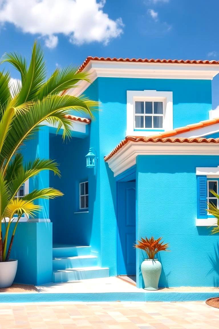 Tropical Caribbean Blue - 24 Blue Exterior House Colors